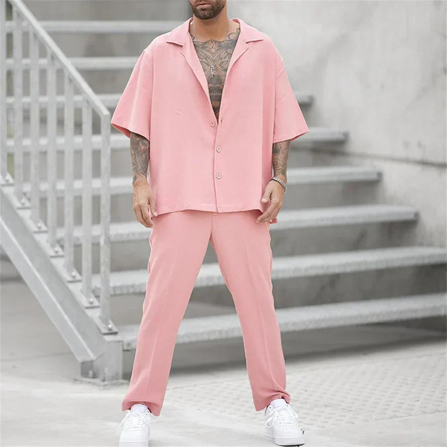 Herren Sommer Set Leicht Atmungsaktiv Modern