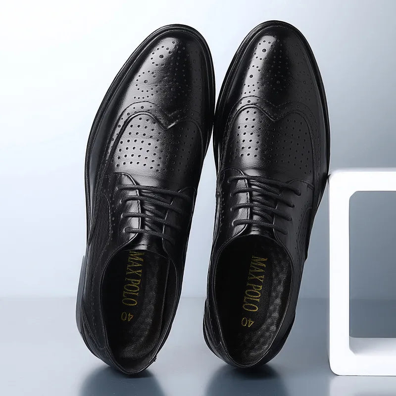 Herren Anzug Schuhe Bequem Oxford Schuhe Schwarz - BerlinGlamour