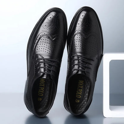 Herren Anzug Schuhe Bequem Oxford Schuhe Schwarz - BerlinGlamour