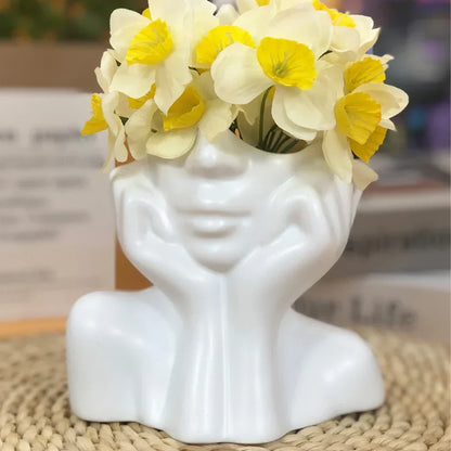 Blumentopf Dekorativ Glücklich Bunt Keramik