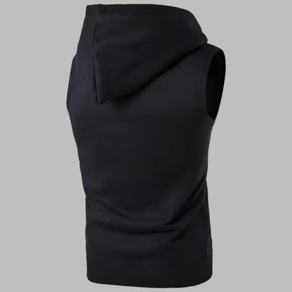 Herren Pullover Kapuzenpullover Ärmellos mit Reißverschluss - BerlinGlamour