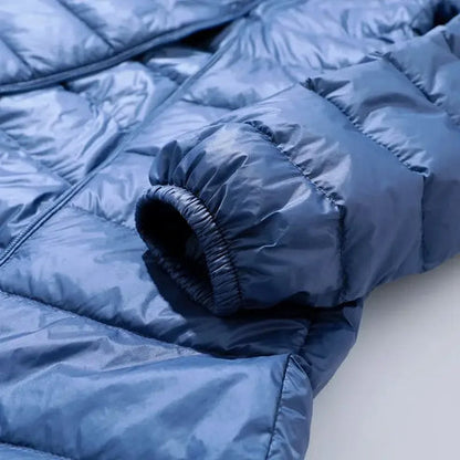 Leichtgewicht Pufferjacke Langärmlig Gesteppt Abnehmbare Kapuze - BerlinGlamour
