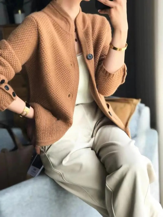 Damen Cardigan Winter Knopfleiste Lang