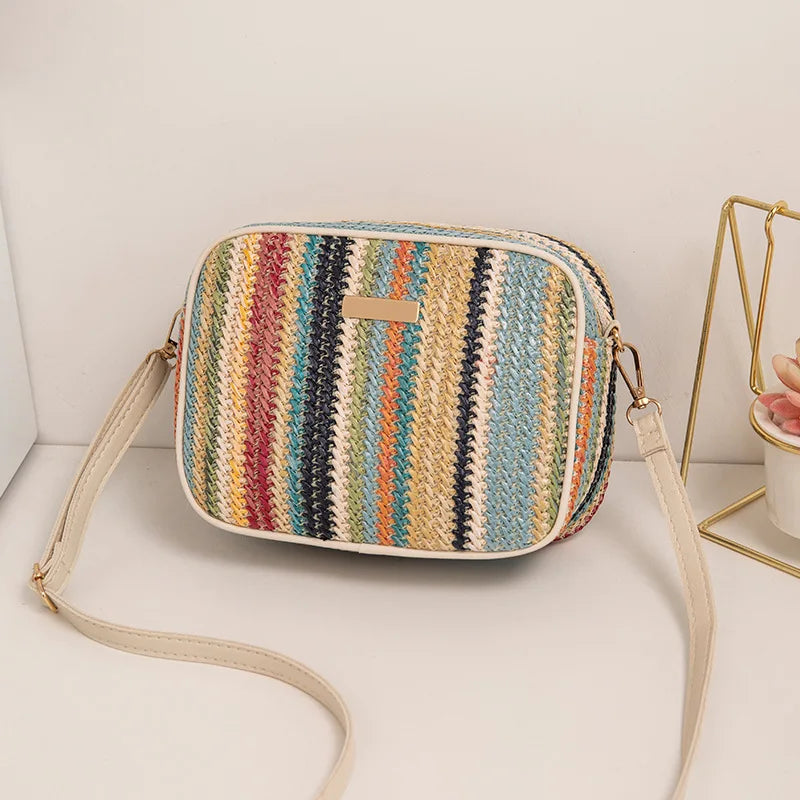 Mehrfarbige Damen-Umhängetasche Modern Elegent Sommerlich