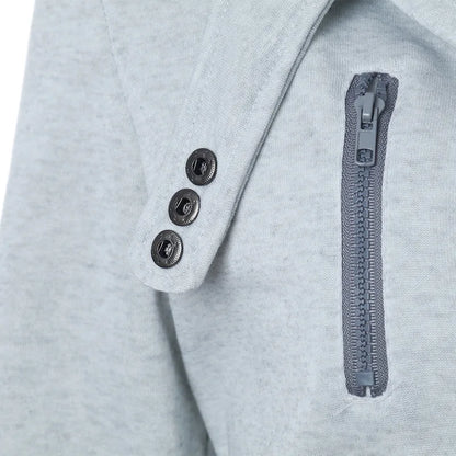 Damen Fleecepullover mit asymmetrischem Reißverschluss von BerlinGlamour