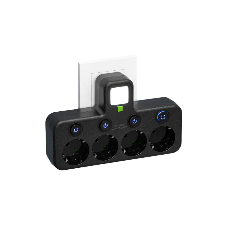 Mehrfachsteckdose mit USB und Typ-C, 2500W, Überspannungsschutz
