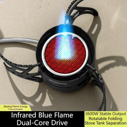 Outdoor Kocher Blau Gasflamme Zweibrenner