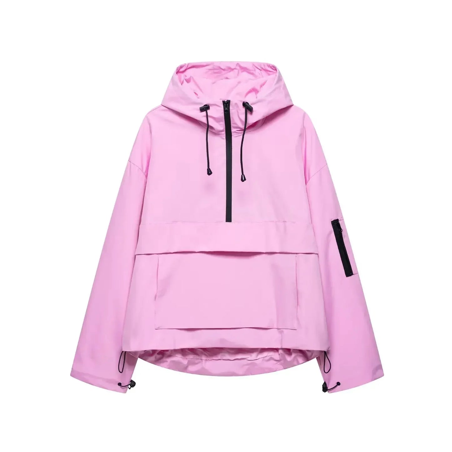 Damen Skijacke Warm Kapuzenjacke Schwarz - BerlinGlamour