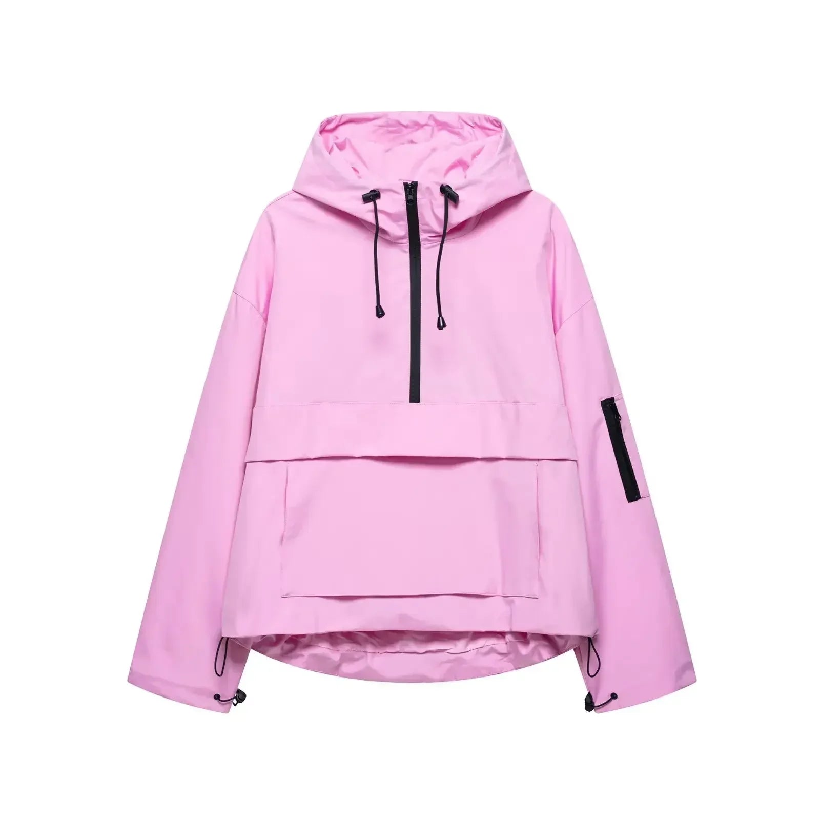Damen Skijacke Warm Kapuzenjacke Schwarz - BerlinGlamour
