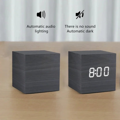 Holz Digitaler Wecker Minimalistisch Modern