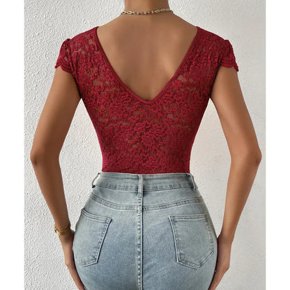 Weiblicher Body mit Langarm Elegant