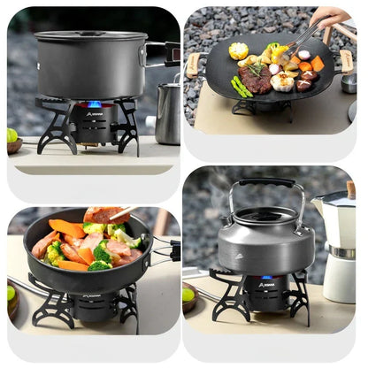 Outdoor Kocher Blau Gasflamme Zweibrenner