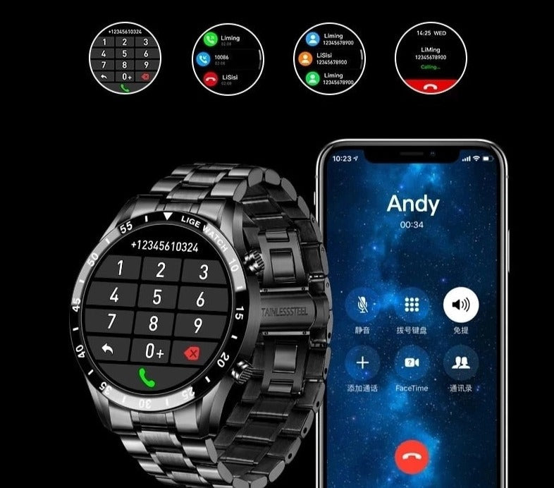 Smartwatch 4G Luxus Uhren Männer Elegantes Design