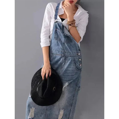 Kleid Trägerkleid Denim Lässig Sommer