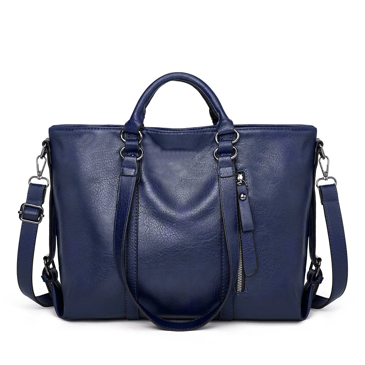 Große Leder Schultertasche Damen Elegante