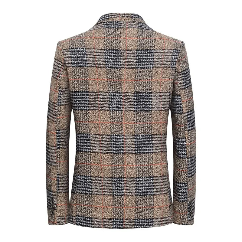 Herren Blazer Elegant Tweed Modern Slim Fit