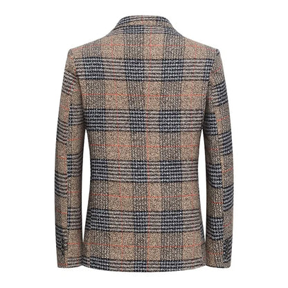 Herren Blazer Elegant Tweed Modern Slim Fit