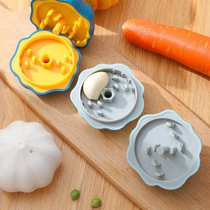 Rotierender Gemüsezerkleinerer Knoblauchpresse Edelstahl
