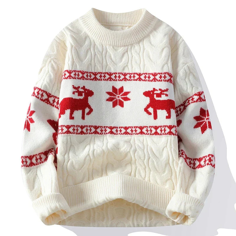 Weihnachtspullover Rentier Motiv Bequem Warm - BerlinGlamour