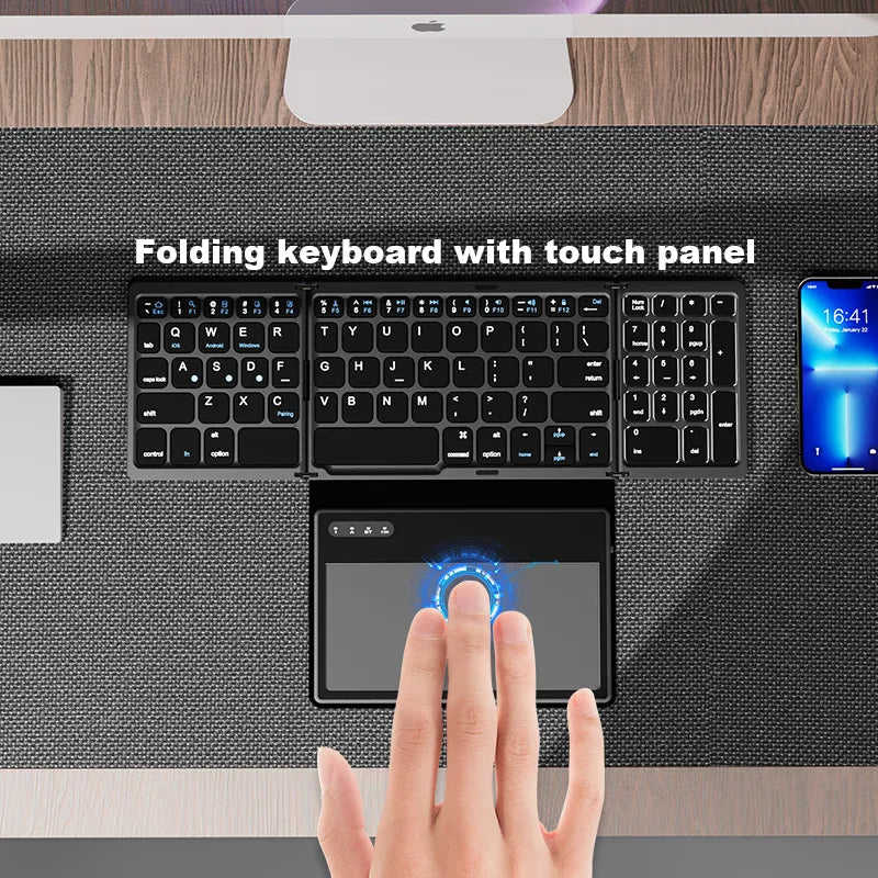 Kleine Drahtlose Tastatur mit Touchpad Faltbar