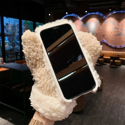 Fell iPhone Hülle Soft Handschuh Winter
