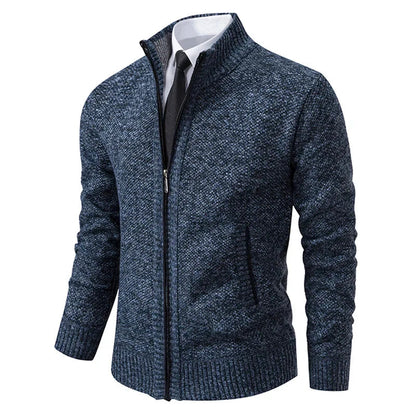 Strickcardigan Reißverschluss Warm Modern