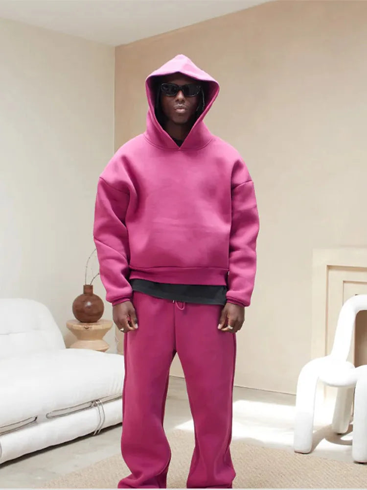 Männer Trainingsanzug Oversized Sportlich Bequem