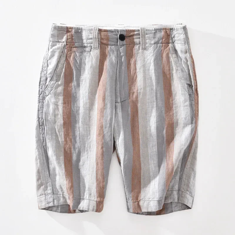 Herren Leinen-Shorts Bequem Leicht Sommer