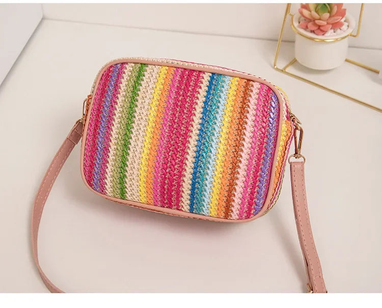 Mehrfarbige Damen-Umhängetasche Modern Elegent Sommerlich