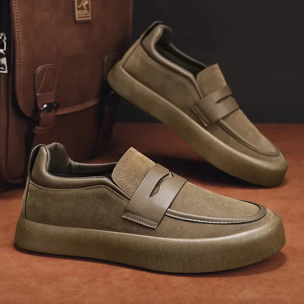 Bequeme Wildleder Loafer Schuhe Damen Modern