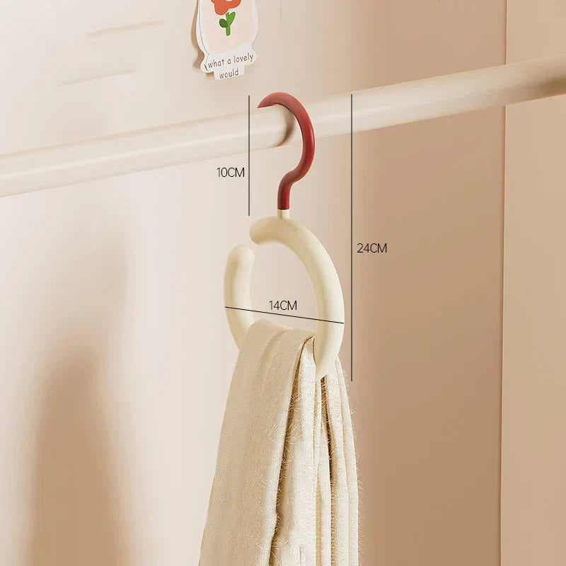 Kleiderhänger 2-teilig Drehbar Schrank Organizer Rot - BerlinGlamour