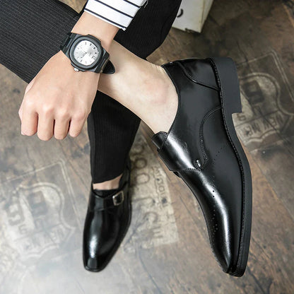 Leder Anzugschuhe Herren Hochwertig Schwarz
