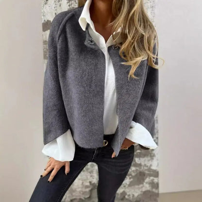 Kurze Lederjacke Elegante Damenjacke Schwarz
