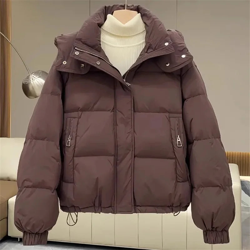 Lange Frauen Winterjacke Puffer Warm - BerlinGlamour