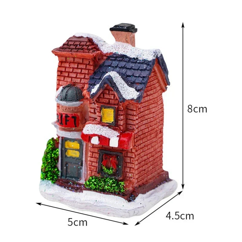 Weihnachtshaus Figuren LED Winterlichter Dekorativ