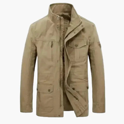 Freizeitjacke Stehkragen Multitaschen Lässig Outdoor