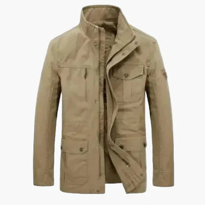 Freizeitjacke Stehkragen Multitaschen Lässig Outdoor