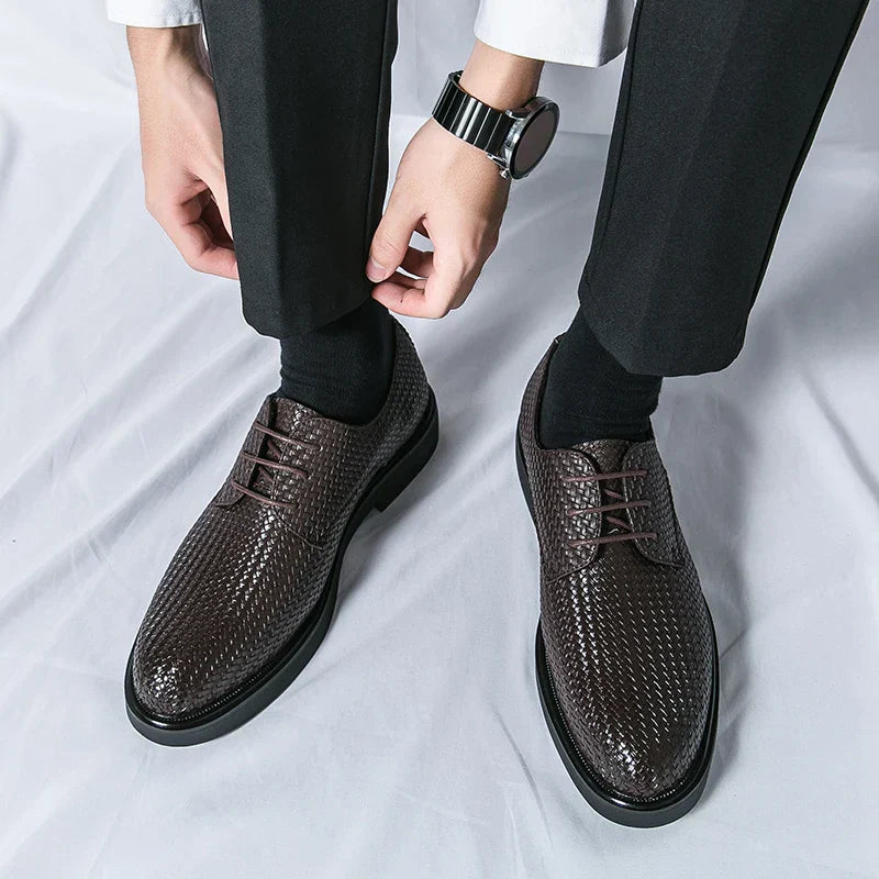 Herren Lederschuhe Oxfords Schwarz Elegannt