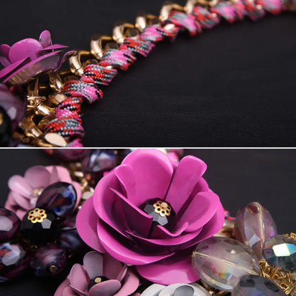 Elegante Halskette Blumenmuster Statement Schmuck Damen Geschenk