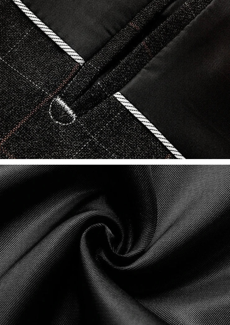 Schwarzer Karo Blazer Modern Slim Fit