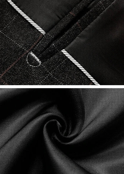 Schwarzer Karo Blazer Modern Slim Fit