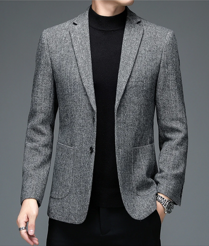 Eleganter Herren Blazer Grau Slim Fit