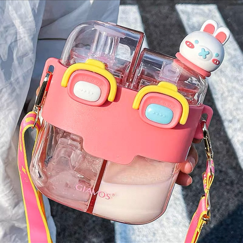 Kinder Trinkflasche Doppelkammer Wasserflasche