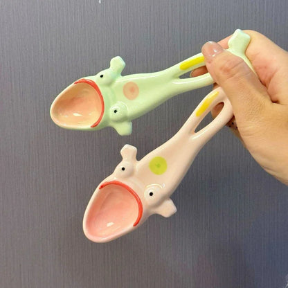 Keramiklöffel Lustig Frosch Dekoration Langgriff