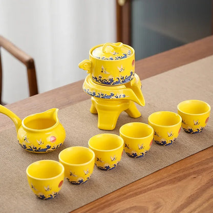Luxus Porzellan Tee Set Gold Dekor Asiatisch