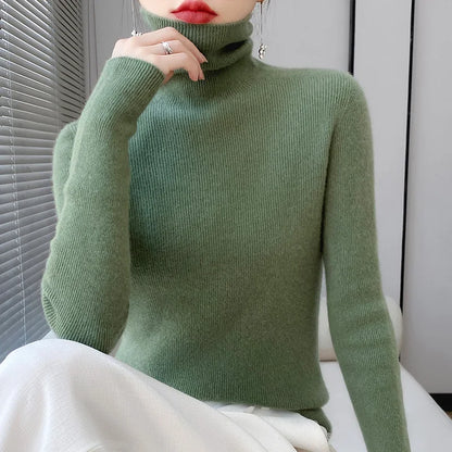 Wollpullover Rollkragen Warm Elegant