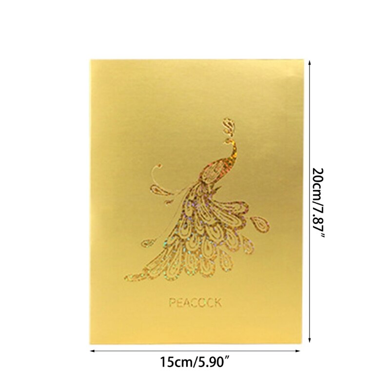 Dekorative Karte Pfau 3D Schimmer Effekt Geschenkkarte