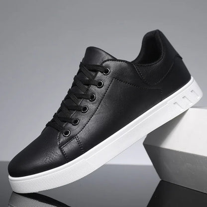 Elegante Herrenschuhe Leder Klassisch Schwarz