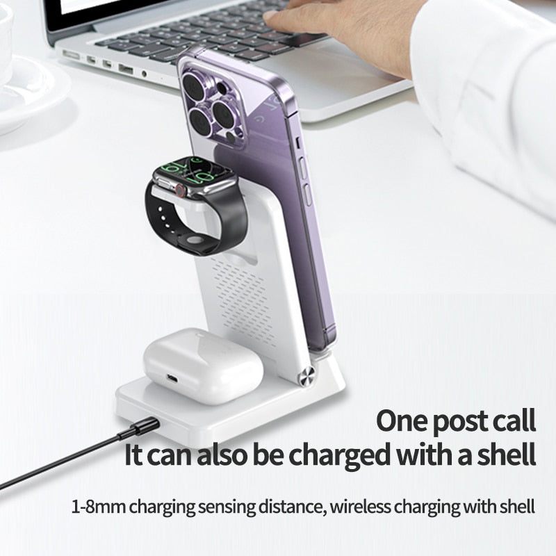 Wireless Charging Dock Faltbar 4in1 Schnellladestation