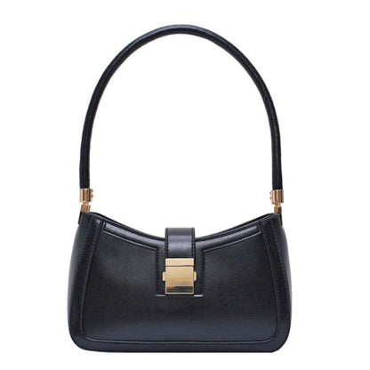Elegante Damenhandtasche Reißverschluss Ledertasche Schwarz - BerlinGlamour